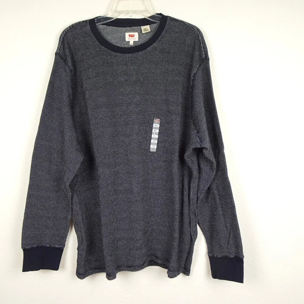 Levi's Thermal Shirt Men's Size 2XL Blue Long Sleeve Crew Neck Casual